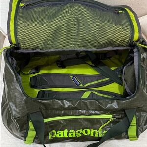 Patagonia Olive and Lime Duffel Bag